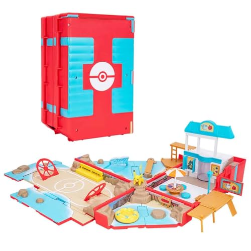 Jazwares Pokémon Carry Case Beach Battle Playset - Portable...