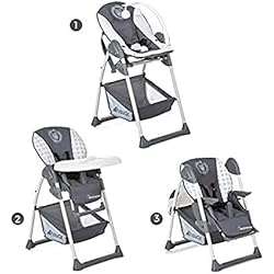 Trona Polly Magic Relax hauck Tronas de Bebe Evolutiva Sit N Relax, Trona Bebe 0 Meses con Hamaca Bebé Alta, Silla Bebe Comida Plegable, Highchair, Altura Regulable, Mickey/Grey