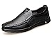 Mens Casual Leather Shoes Business Slip-on Shoes Comfort Fashion Driving Shoes for Male,Black-1,43EU=9.5 M US
