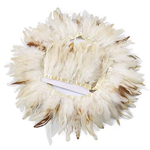 Natural White Rooster Feathers Trims Fringe Clothes Wedding Decoration Sewing Crafts… #TOP1