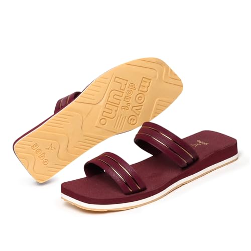 Image of YOHO Indiglo Stylish & Comfortable Flats for Women | Lightweight, Anti-Skid, Orthopedic, Cushioned Footpharma Footbed, Casual & Fashionable for Everyday Use