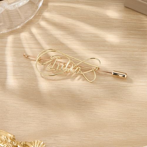 Handmade Brooches and Pins for Women Personalized - Custom Hat Pins - Initial Lapel Badge for Backpacks - Business Event Name Tags - Letter Bridesmaid Gifts4