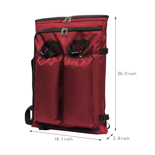 Image of Art Portfolio Carry Bag 4K Oxford Artist Backpack Adjustable Shoulder Bag Tote Artist Portfolios Case Water-Resistant Drawing Board Bag for Art Supplies Storage Transport Traveling, 26 x 18 Inch