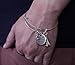 Art Attack Only Fearless Can Be Great Expandable Bracelet, Paris Eiffel Tower Purple Beaded Pendant Charm (Silver)