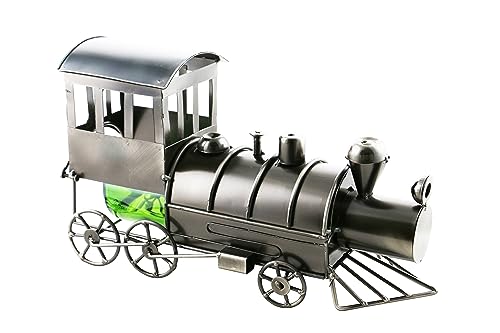 WINE BODIES Choo Train Metal Wine Bottle Holder Charcoal