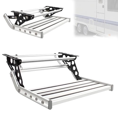 Escalón plegable Highgth con luz LED para caravana y acceso seguro