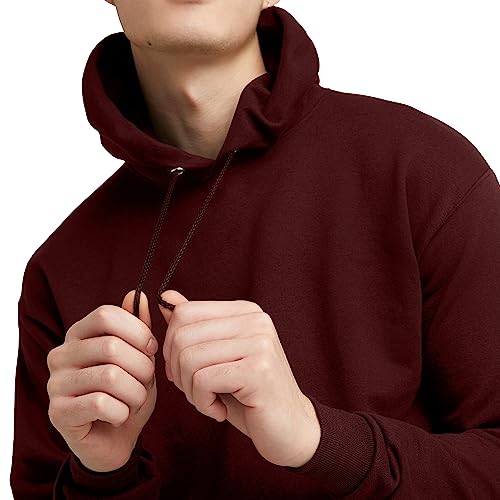Hanes Comfortblend EcoSmart Hoodie, Midweight Fleece, Pullover Hooded Sweatshirt for Men, Mulled Berry, Medium - Image 4