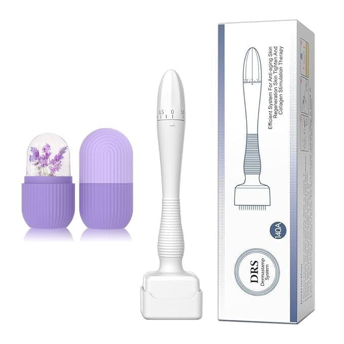 ESZAZX Derma Stamp & Face Ice Roller Set – Targeted Microneedling Tool & Cooling Face Roller for Skin Repair, Pore Tightening & Puffiness Relief-picture-47
