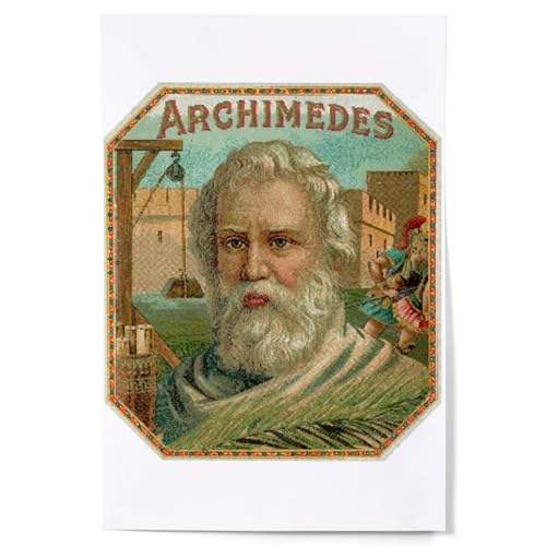 Lantern Press 12x18 Inch Art Print, Home Decor, Archimedes Brand