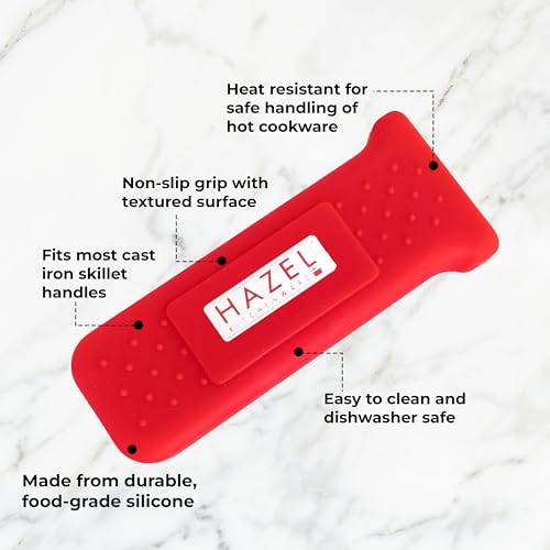 Image of HAZEL Silicone Hot Handle Holder | Heat Resistant Handle Sleeve | Non-Slip Grip for Cookware | Iron Handle Covers | Kitchen Pot Holder for Cast Iron Pans