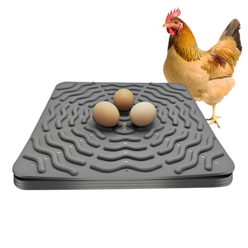 Image of Washable Chicken Nesting Pads for Laying Eggs, 4Pcs Nesting Box Pads for Chicken Laying Boxes, 12 inchx 12 inch Reusable Gray Nesting Pads for Chicken Coop