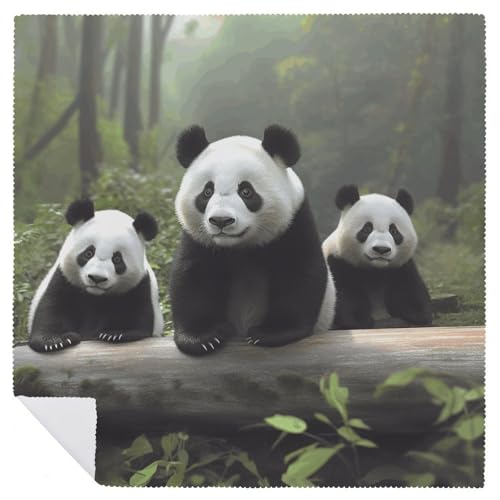 Servilletas de Tela Panda Lindo Lavables 18.7 pulgadas miniatura 6