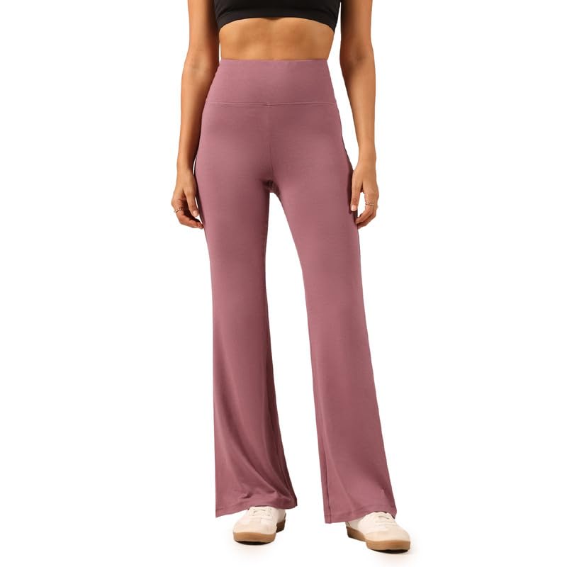 Image of BlissClub AirMelt Flare Pants - Lite | Flared Silhouette | Back Pocket| Weightless Fabric | High Rise Waistband, Tall (for Women Above 5'5)