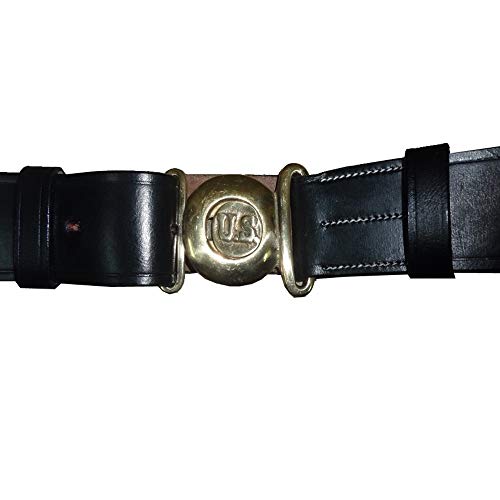 warreplica US Officer's Black Leather Belt - Reproduction4