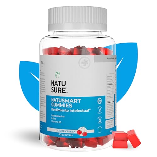 Natusure - NatuSmart | Suplemento Nootropico Memoria y Concentracion | Capsulas para la Memoria | Fosfatidilserina + Colina + Vitamina B5 | Pastillas Concentracion Estudiar | Nootropicos Naturales