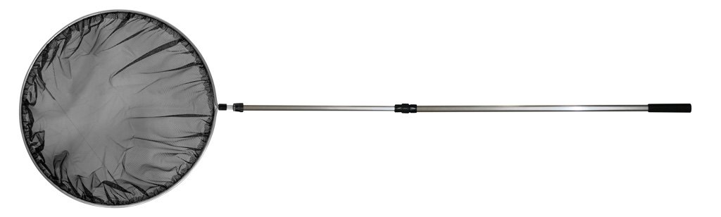 Söll 82197 Koikescher, rund (ø 56cm) - zur Umsetzung aller Koi, schonend zur Schuppenschicht, aus hochwertigem Aluminium, teleskopierbar (90-160 cm)