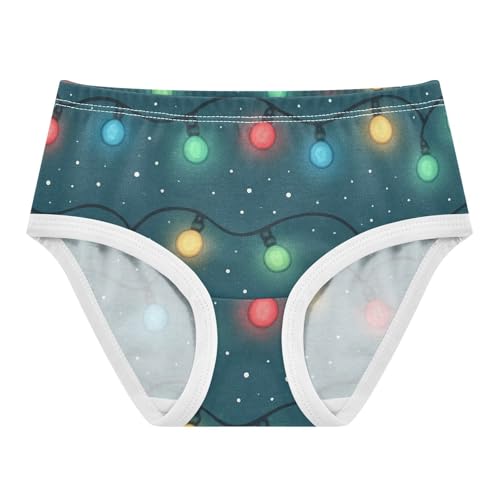 GuoChe Christmas Lights Elastic Waistband Panties Comfort Underwear for Kid in Sizes 2T,3T, 4T, 5T, 6Y and 8Y