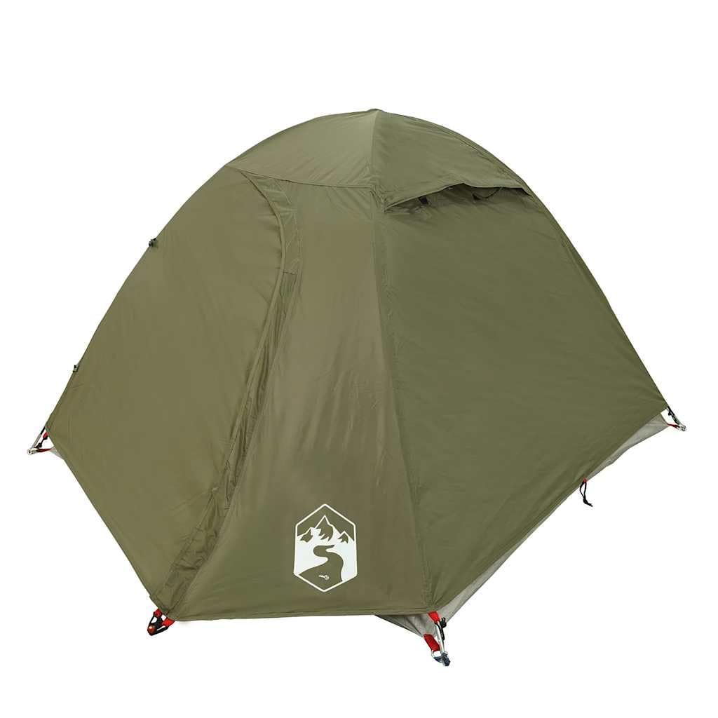Kuppel Campingzelt für Personen orange wasserdicht, leichtes Polyester mit PU-Beschichtung, E Anschluss, abnehmbares Überzelt, Tragetasche, für Trekking Camping Wandern Outdoor