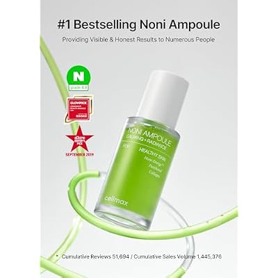 celimax Noni Energy Ampoule 30ml | with Noni Extract, Hydrating, Moisturizing & Soothing Serum for Dark Spots & Fine Lines, Anti Aging, Brightening For Face, Facial Astringent