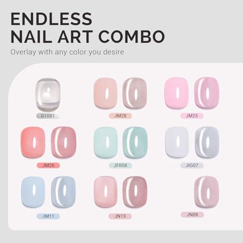 Image of MelodySusie Jeweliver Cat Eye Gel Nail Polish, Bright Silver Glitter Holographic Magnetic Nail Polish with Magnet, 0.5 Fl Oz, UV Gel for Nail Art Manicure Salon DIY at Home G1081