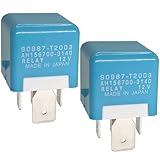Casalytics Relay 90987-T2003 (Set of 2), 5 Pins 12V Relay 90080-87025 Replacement - Compatible for Select Avalon Corolla Matrix Sienna Sequoia Highlander Tundra Vehicles