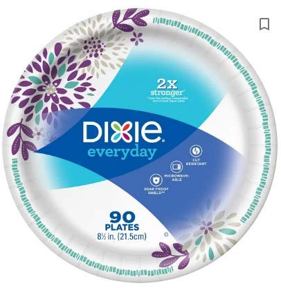 Dixie Everyday Heavy Duty Paper Plates, 8.5 Inch, 55 Count (2 Pack) #TOP27