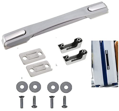 Image of Luggage Wheel,Handle,Lock Only for Replacement and Repair for VIP, Safari, Skybag, Amrican Tourister Suitcases Luggage Part (2 Pcs Grey(N) Handle)