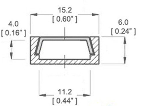 Preisvergleich Produktbild LED Aluminium Profil Schiene flach -1m