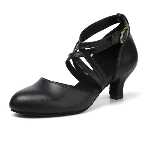 1920s Black Character Women's Dance Shoes 2 Inch Heel Closed Toe Suitable for Tango Fellowship Salsa Flamenco Wedding2