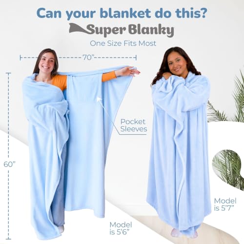 Image of Super Blanky Wearable Blankets for Women & Men, Graduation Day Gift for Her, Cozy Gifts for Women, Wife Birthday Gifts Ideas