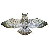 In the Breeze 3375 — 70-inch Great Horned Owl Kite — Realistic Printed Bird of Prey Kite; Single-Line Easy-Flying; Kite Line Included…