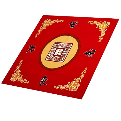 MDEOOSKY Mahjong Mat, Anti Slip Noise Reduction Table Cover, Rubber Non-Slip Mahjong Table mat, for Mahjong Paigow Poker Dominoes Tiles Cards Game Table Cover