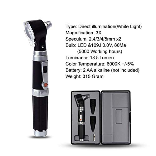 Image of STEPWELL LED Otoscope (White Light) Pocket Scope, with Battery Handle for Medical Professionals (Professional 2)