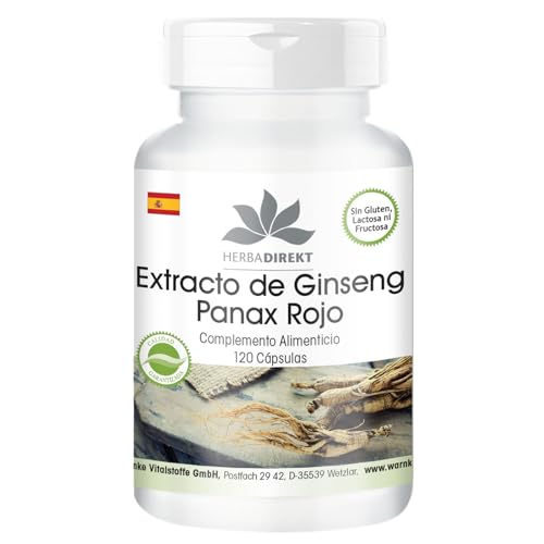 Extracto de Ginseng rojo coreano 400mg – 20% de ginsenósidos – C.A. Meyer – Vegano – 120 cápsulas | HERBADIREKT by Warnke Vitalstoffe - Calidad de farmacia alemana