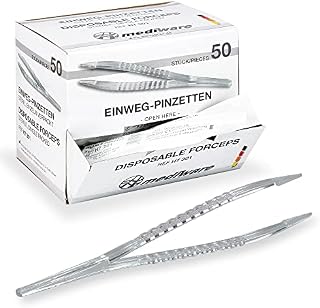 Raz pęseta - sterylna - 12,5 cm - 50 szt