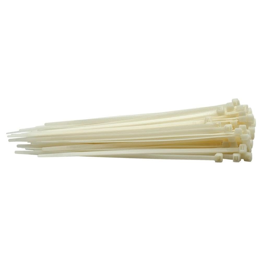 Draper 70394 Nylon 4.8 x 200mm White Cable Ties (100 Pieces), 4.8 x 200 mm