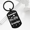 Resdink Grandpa Gifts for Men - I Love My Grandpa Keychain Black, Best Grandfather Fathers Day Birthday Gift, Personalized Fathers Day Key Chain Present from Granddaughter