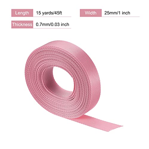 Image of MECCANIXITY Flat Nylon Webbing Strap 1 Inch 15 Yards Pink for Backpack, Cargo Strap, Luggage-rack