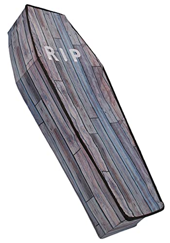 Collapsible Coffin Wood Grain 5 Foot Halloween Decoration
