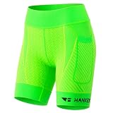 HANKER Mallas Cortas Mujer Compresivas Akasha 2.0 con Bolsillos, Cintura Tubular para Running, Trail y Fitness