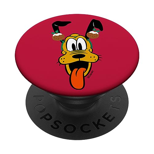 Disney Pluto Christmas Pudding Holiday Headband PopSockets Swappable PopGrip, Black