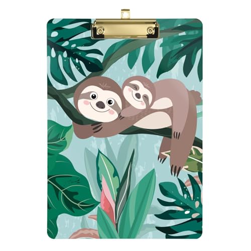 SoreSore クリップボード 怠け者 おもしろ アニマル 葉 緑 クリップファイル A4 用箋挟み 会議パッド クリップホルダー オフィス用品 ファイルボード プレゼント