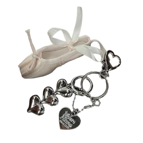 Pendentif ornement pour sacs cœur de ballet et bijoux de téléphone