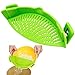 YHSWIN Passoires à Clipser en Silicone, Filtre à Passoire en Silicone de Cuisine, pour Toutes Sortes de Casseroles et Casseroles（Vert）