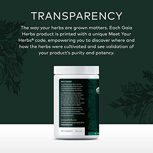 Gaia Herbs Maca Powder - Natural Energy Supplement - Supports And Maintains Healthy Energy And Stamina - Made With Usda Certified Organic Maca Root (Lepidium Meyenii) - 16 Oz (138-Day Supply) #TOP2