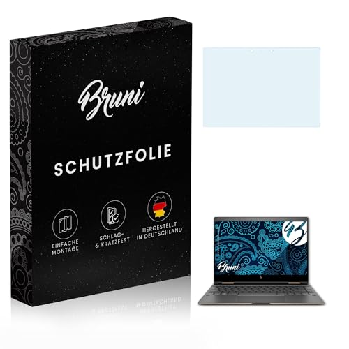 Bruni Schutzfolie kompatibel mit HP Spectre x360 13-ae005na 13,3 inch Folie, glasklare Bildschirmschutzfolie (2X)