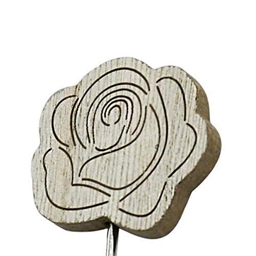 Baoblaze Flor De Madeira De Estilo Vintage/Coração Forma Gancho De Parede Ganchos De Casaco Em Casa