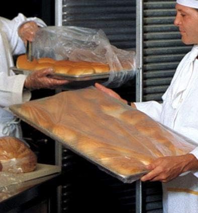 Pastry Chef's Boutique Clear Heavy Plastic Full Size Sheet Pans Buns Storage and Freezer Plastic Cover Bags - 100 Bags