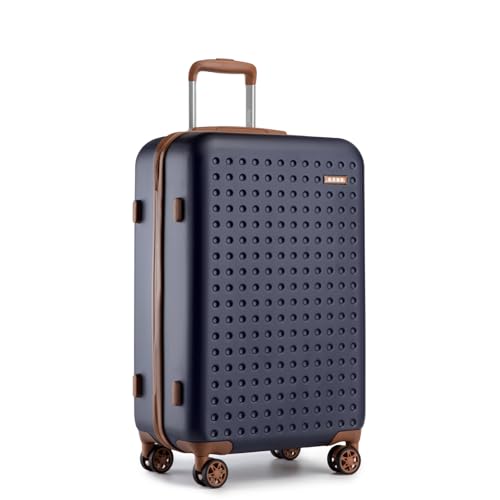 Kono Valise Grande 75cm 85L ABS+PC Rigide,Valise de Voyage avec 4 roulettes 360° et Serrure TSA Idéal Voyage d'affaires,Long Séjours(Marine)