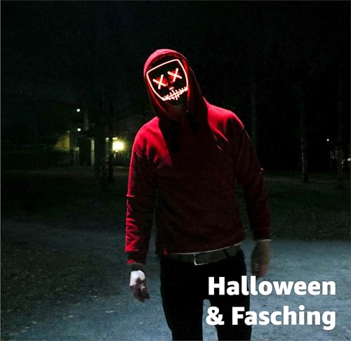 Masque effrayant Purge à LED contrôlable pour Halloween et carnaval - 6